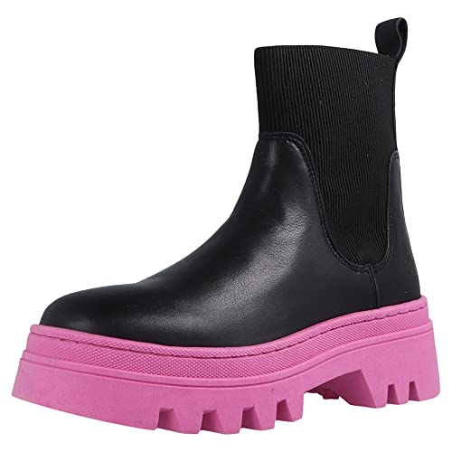 Apple of Eden - Daphne - Chelsea Boots, Größe:40 EU, Farbe:Pink von Apple of Eden