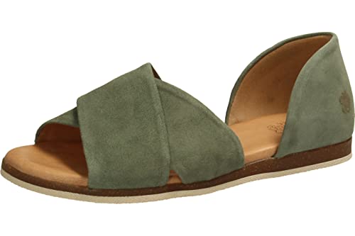 Apple of Eden Goat Suede Flat Sandal Khaki 4, grün(Khaki (49)), Gr. 39 von Apple of Eden