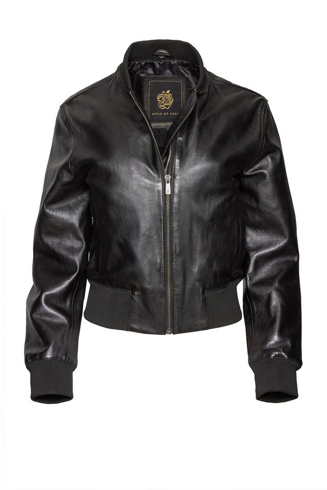 Apple of Eden Lederjacke (1-St) mit elastischem Bund & Eingrifftaschen von Apple of Eden