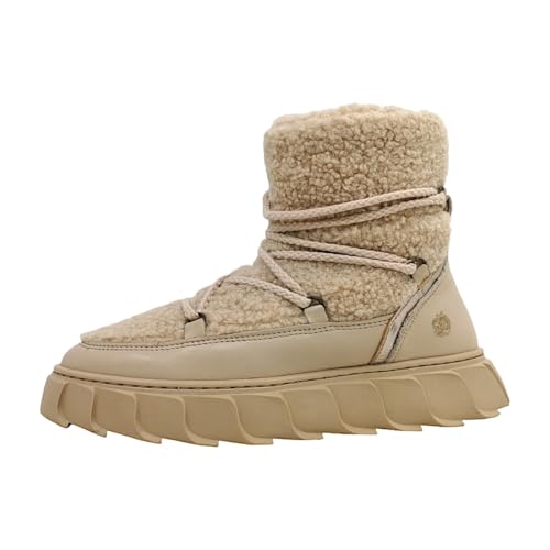 Apple of Eden Velvet Smooth Damenschuhe Stiefel Reißverschluss Stiefel Beige Freizeit, Schuhgröße:40 EU von Apple of Eden