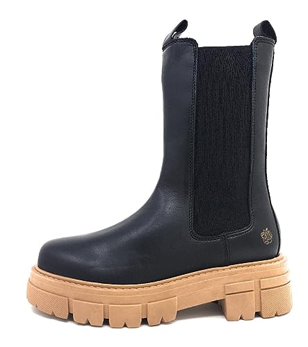 Apple of Eden Velvet Smooth Damenschuhe Stiefel Stiefel Schwarz Freizeit, Schuhgröße:37 EU von Apple of Eden