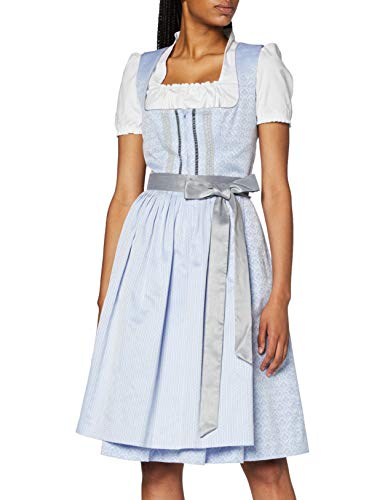 Apple of my eye Damen 905205 Kleid, Hellblau mit Silbergrau, 38 von Apple of my eye