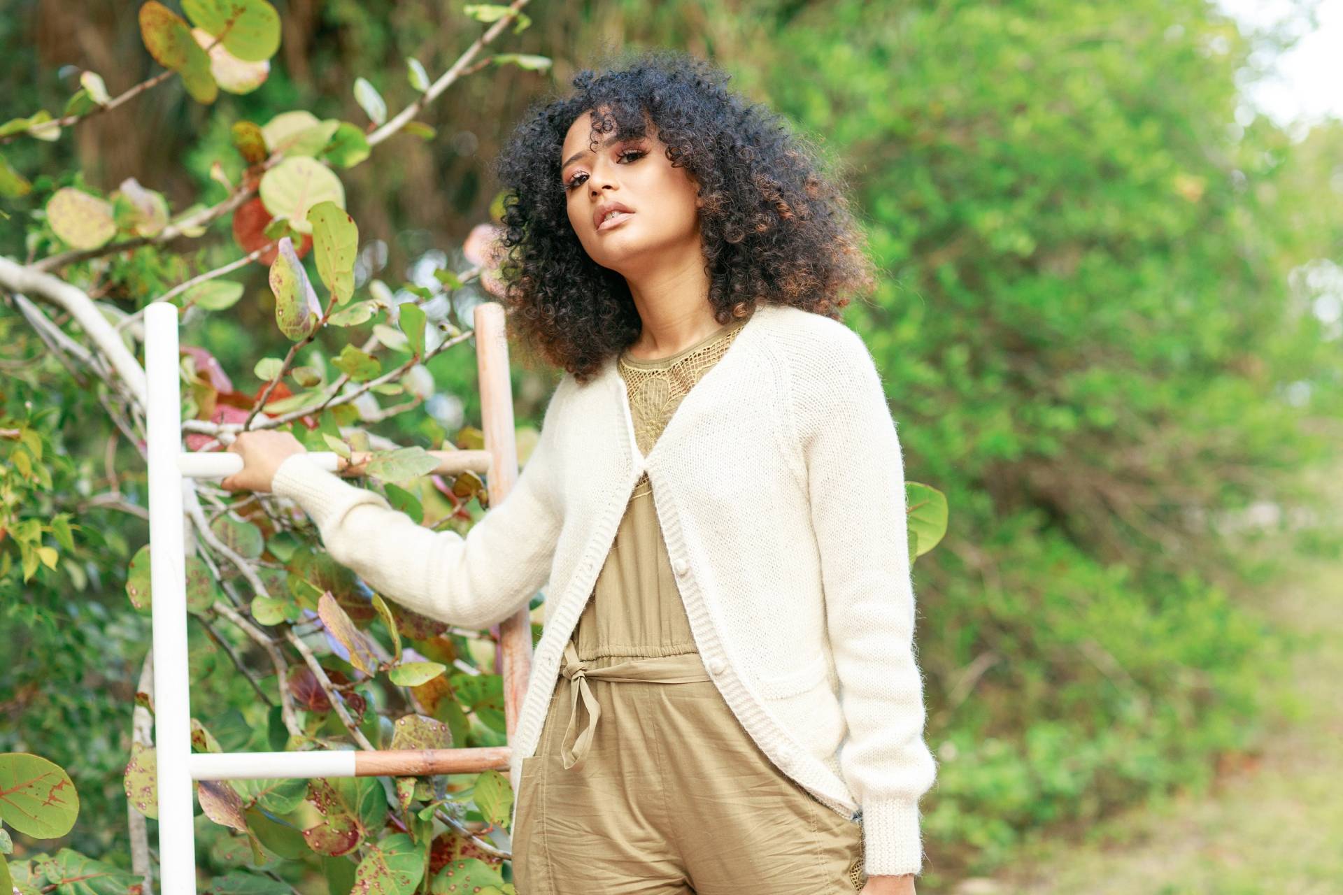 60Er Beige Slouchy Alpaka Wolle Cardigan Vintage Langarm Taschenpullover von AppleBranchesVintage