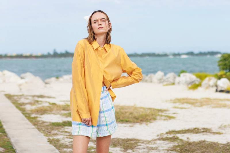 80Er Jahre Sonnenblumen Gelbes Glänzendes Langarmtop Vintage Oversize Seidenbluse von BranchesVintage