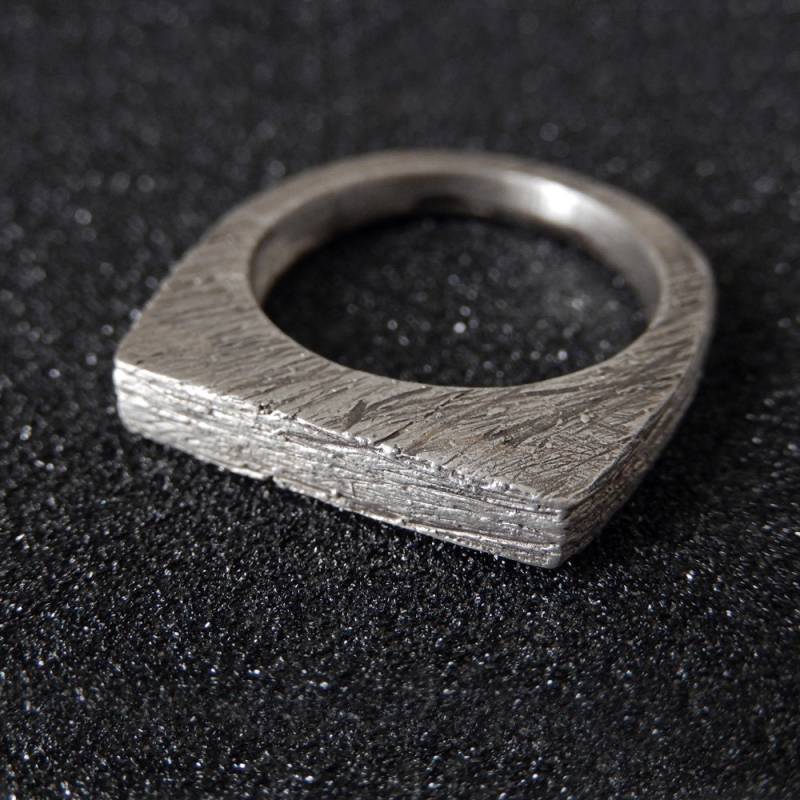 Handgemachte Strukturierte Flache Sterling Silber Stapelring Handgemachte Strukturierte Flache Sterling Silber Stapelring von AppleNamedD