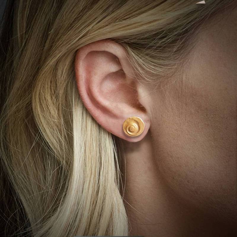 Vergoldete Sterlingsilber Shiva Auge Ohrstecker Handgefertigter Matter Schmuck Vergoldete Sterlingsilber Shiva Auge Ohrstecker Handgefertigter Matter Schmuck von AppleNamedD