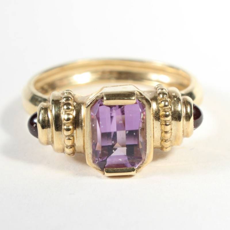 Amethyst Granat 14K Gold Ring Januar Februar Birthstone Geschenk Für Sie Größe 5.5Us Amethyst Granat 14K Gold Ring Januar Februar Birthstone Geschenk Für Sie Größe 5.5Us von Appleloosa