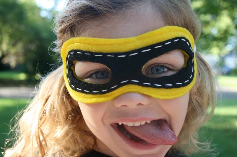 Handgemachte Superhelden Maske Aus Filz Bestickte Kostüm von ApplesauceLLC