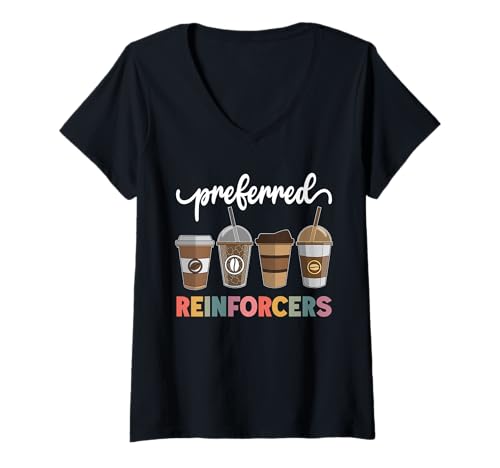 Damen Bevorzugte Verstärker ABA Therapeut ABA Verhaltensanalyst ABA T-Shirt mit V-Ausschnitt Damen Bevorzugte Verstärker ABA Therapeut ABA Verhaltensanalyst ABA T-Shirt mit V-Ausschnitt von Applied Behavior Analysis Funny ABA Therapist
