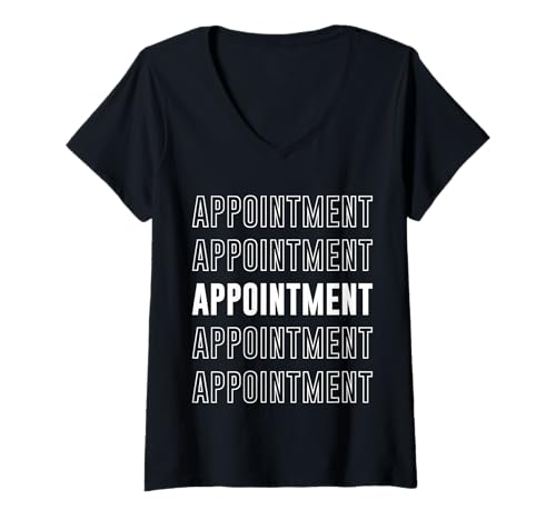 Damen Termin T-Shirt mit V-Ausschnitt Damen Termin T-Shirt mit V-Ausschnitt von Appointment Apparel