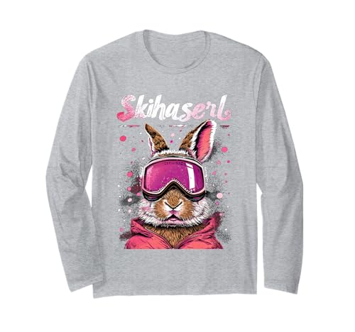 Skihaserl Apres Ski Haserl Skifahrer Winter Damen Langarmshirt von Apres-Ski Designs für Skihäschen und Hüttngaudi