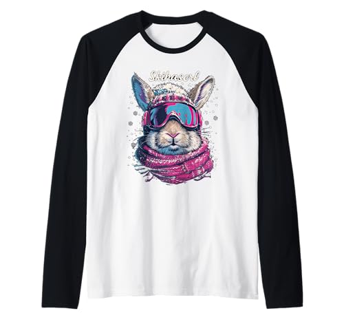 Skihaserl Apres Ski Haserl Skifahrer Winter Damen Raglan von Apres-Ski Designs für Skihäschen und Hüttngaudi