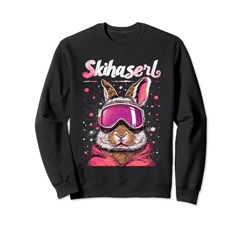 Skihaserl Apres Ski Haserl Skifahrer Winter Damen Sweatshirt von Apres-Ski Designs für Skihäschen und Hüttngaudi
