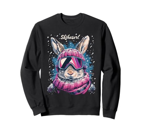 Skihaserl Apres Ski Haserl Skifahrer Winter Damen Sweatshirt von Apres-Ski Designs für Skihäschen und Hüttngaudi