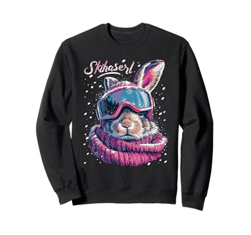 Skihaserl Apres Ski Haserl Skifahrer Winter Damen Sweatshirt von Apres-Ski Designs für Skihäschen und Hüttngaudi
