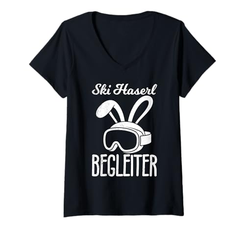 Damen Apres Apres-SKI Hasen BETREUER LUSTIG Skifahrer Lustig T-Shirt mit V-Ausschnitt von Apres Ski Lehrer Shirt Skifahrer Lustig Skifahren