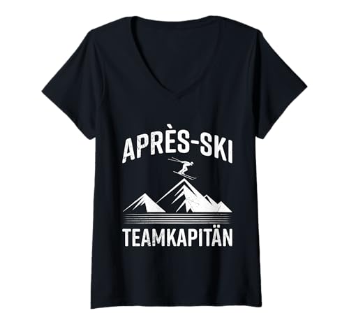 Damen Skifahrer Lustig Apres-SKI Trainer LUSTIG Apres Ski Lehrer T-Shirt mit V-Ausschnitt von Apres Ski Lehrer Shirt Skifahrer Lustig Skifahren