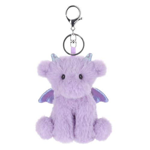 Apricot Lamb –Keychain Purple Dragon– Plüsch violett Drache Schlüsselanhänger – Schlüsselanhänger Glücksbringer,Geschenke Freundin oder Freund,Geschenk zum Führerschein, Frauen,Mädchen von Apricot Lamb