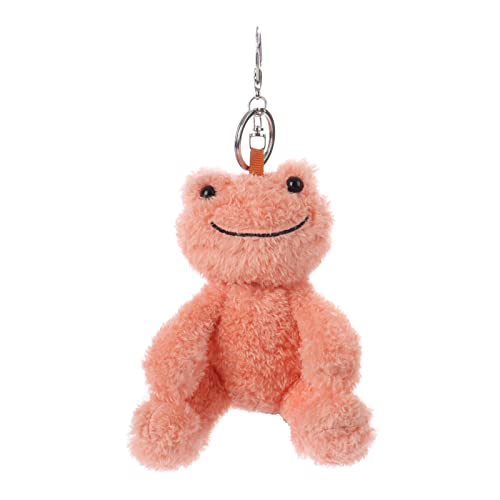 Apricot Lamb–Süßer gefüllter Frosch Schlüsselanhänger 15 cm –Frosch Kuscheltieranhänger mit Schlüsselring für Schlüsselband, Schlüsselbund & Schlüsselhalter–für Kinder–Schultütenanhänger(Orange) von Apricot Lamb