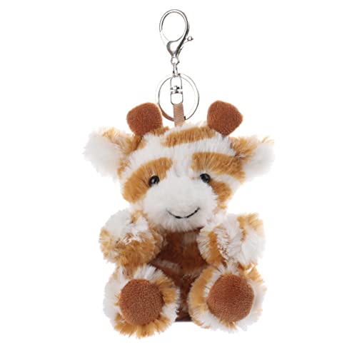 Apricot Lamb–Süßer gefüllter Giraffe Schlüsselanhänger 12 cm –Giraffe Kuscheltieranhänger mit Schlüsselring für Schlüsselband–Schultütenanhänger(Braun) von Apricot Lamb