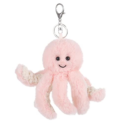 Apricot Lamb–Süßer gefüllter Octopus Schlüsselanhänger 16 cm –Octopus Kuscheltieranhänger mit Schlüsselring für Schlüsselband, Schlüsselbund & Schlüsselhalter–für Kinder–Schultütenanhänger(Rosa) von Apricot Lamb