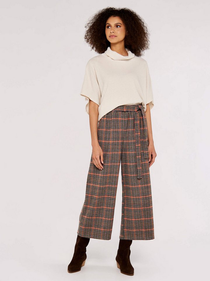 Apricot 3/4 Arm-Pullover Cape in Rippstrick, mit Rollkragen von Apricot