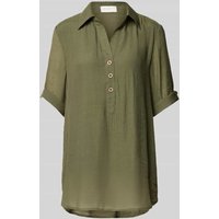 Apricot Bluse mit Tunikakragen in Khaki, Größe L von Apricot