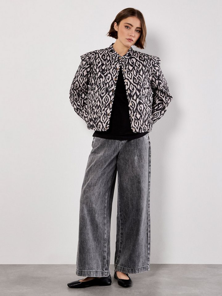 Apricot Blusenjacke Quilted-Ikat Jacke mit Druckknöpfen von Apricot