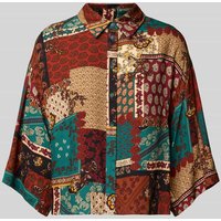Apricot Boxy Fit Bluse aus Viskose mit 3/4-Arm in Rostrot, Größe XXL von Apricot