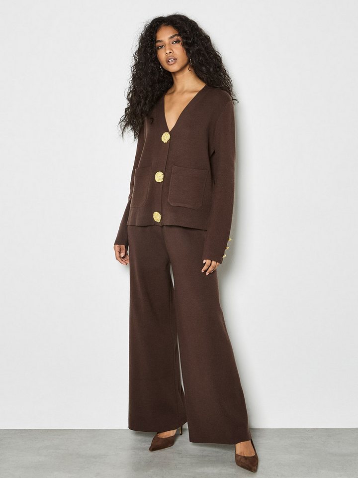 Apricot Cardigan Cardigan mit übergroßen, gehämmerten Knöpfen von Apricot