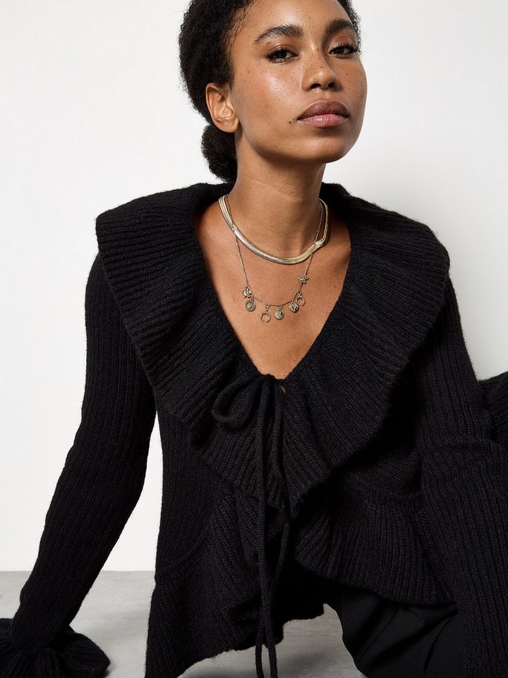 Apricot Cardigan Kurzer Cardigan mit Rüschen von Apricot