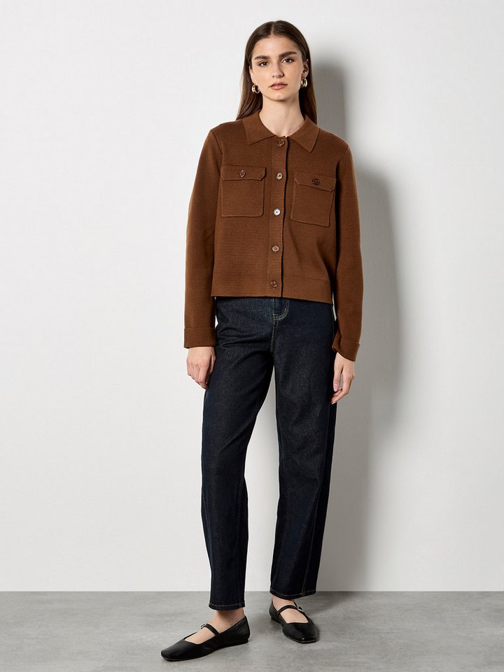 Apricot Cardigan Kurzjacke mit aufgesetzten Taschen von Apricot