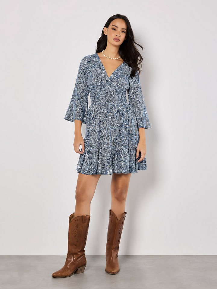 Apricot Druckkleid Minikleid im Boho-Style mit Paisleymuster von Apricot