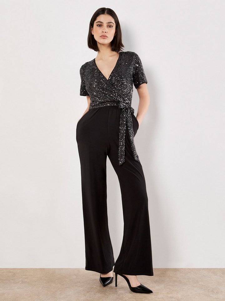Apricot Jumpsuit Party-Jumpsuit in Wickeloptik von Apricot