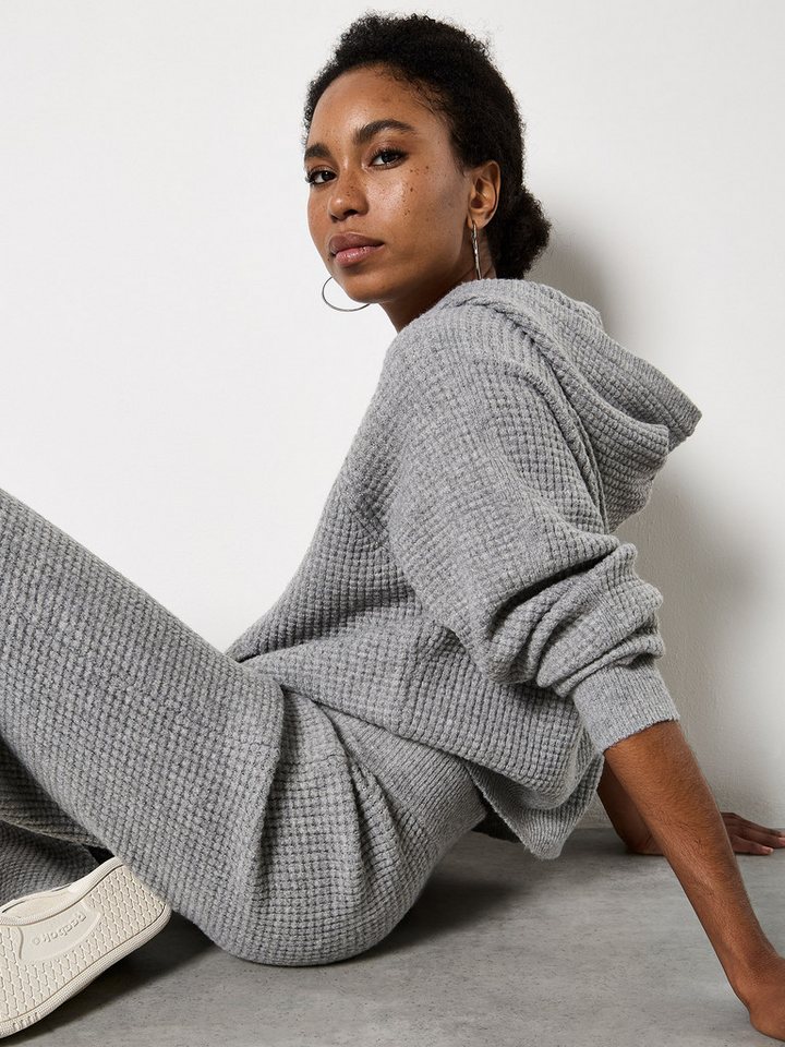 Apricot Kapuzenpullover Strick-Hoodie mit Kanguru-Tasche von Apricot