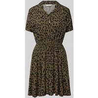 Apricot Knielanges Kleid aus Viskose mit Animal-Print in Khaki, Größe M von Apricot