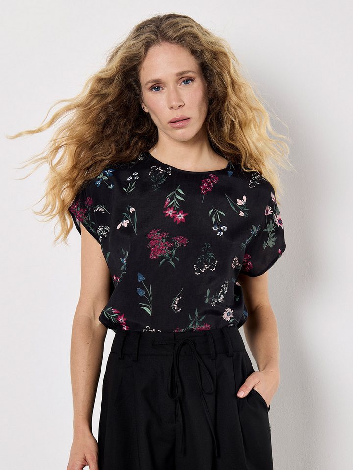 Apricot Kurzarmshirt T-shirt mit Blumendruck von Apricot