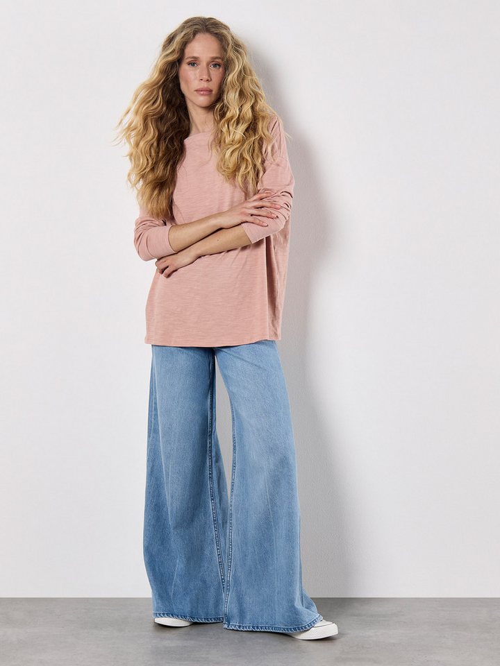 Apricot Langarmshirt Longshirt mit U-Boot-Ausschnitt von Apricot