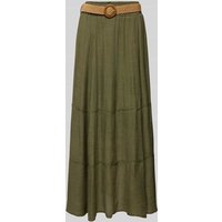 Apricot Maxirock mit Gürtel in Khaki, Größe XS von Apricot