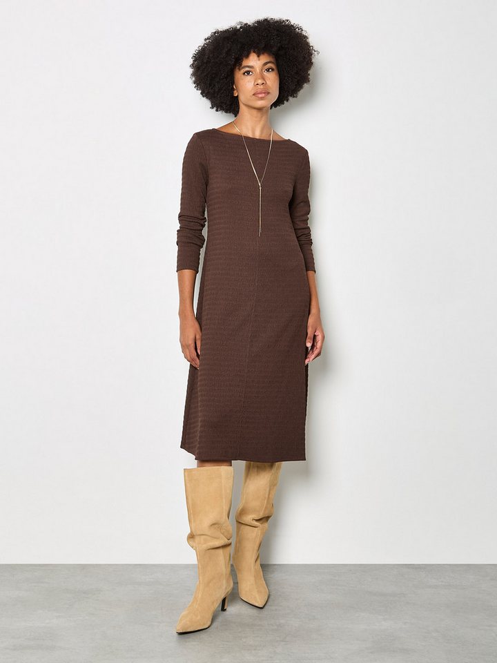 Apricot Midikleid Midi-Kleid aus strukturiertem Jersey von Apricot