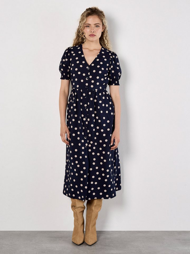 Apricot Midikleid Punktekleid, mit durchgehender Knopfleiste Apricot Midikleid Punktekleid, mit durchgehender Knopfleiste von Apricot