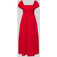 Apricot Midikleid mit Karree-Ausschnitt in Rot, Größe S von Apricot