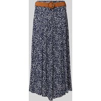 Apricot Midirock mit Stoffgürtel in Marine, Größe XL von Apricot
