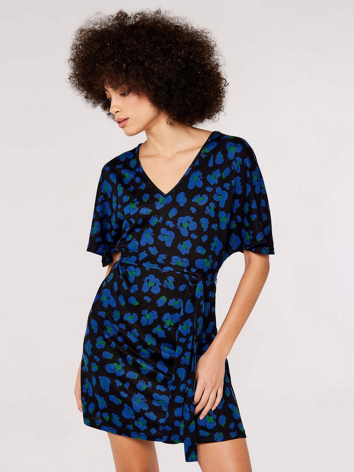 Apricot Minikleid Animalprint-Minikleid, (2-tlg., Stoffgürtel) mit Bindegürtel von Apricot