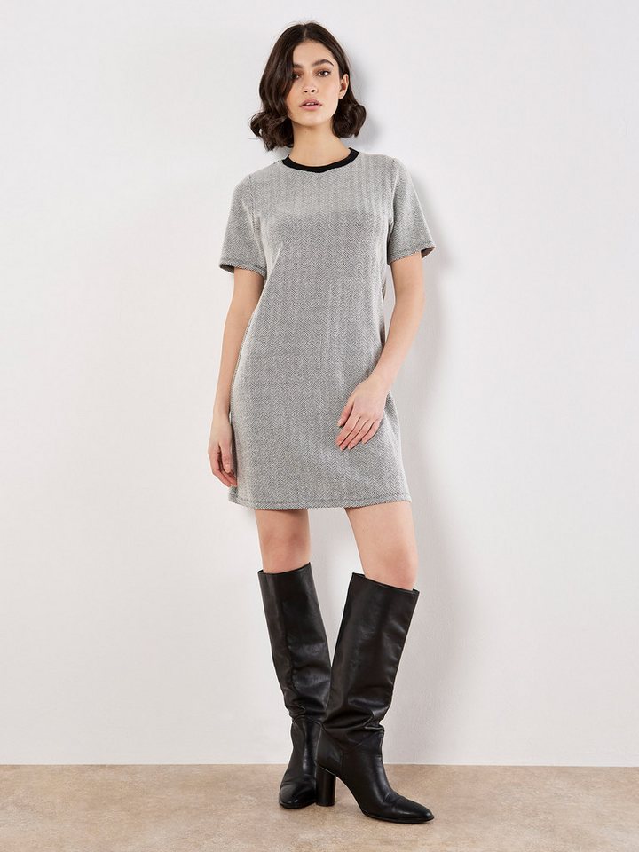 Apricot Minikleid T-Shirt Kleid mit Chevron-Muster von Apricot