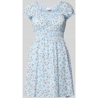 Apricot Minikleid aus Viskose mit Puffärmeln in Hellblau, Größe L von Apricot