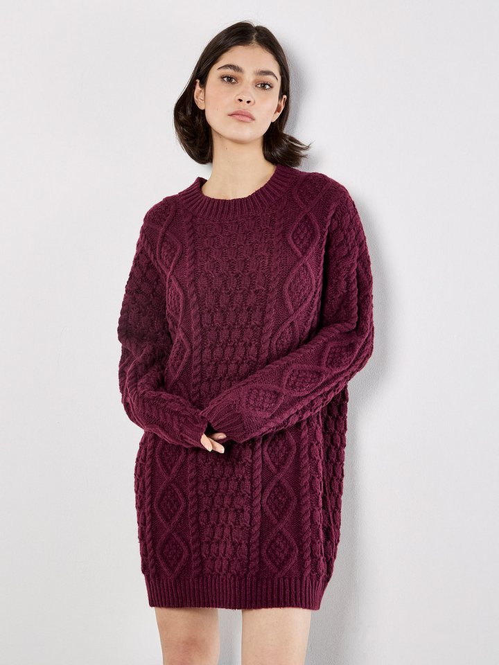 Apricot Minikleid Pullover-Kleid im Oversized-Stil von Apricot