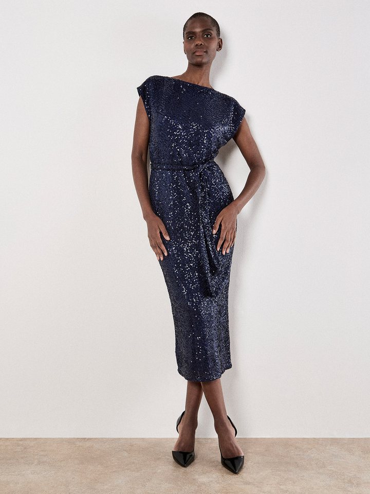 Apricot Partykleid Paillettenkleid mit Chevron-Muster von Apricot