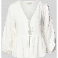 Apricot Regular Fit Bluse aus Viskose-Leinen-Mix mit Baumwoll-Anteil in Offwhite, Größe XXL von Apricot