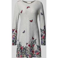 Apricot Regular Fit Kleid in Strick-Optik in Hellgrau, Größe XL von Apricot